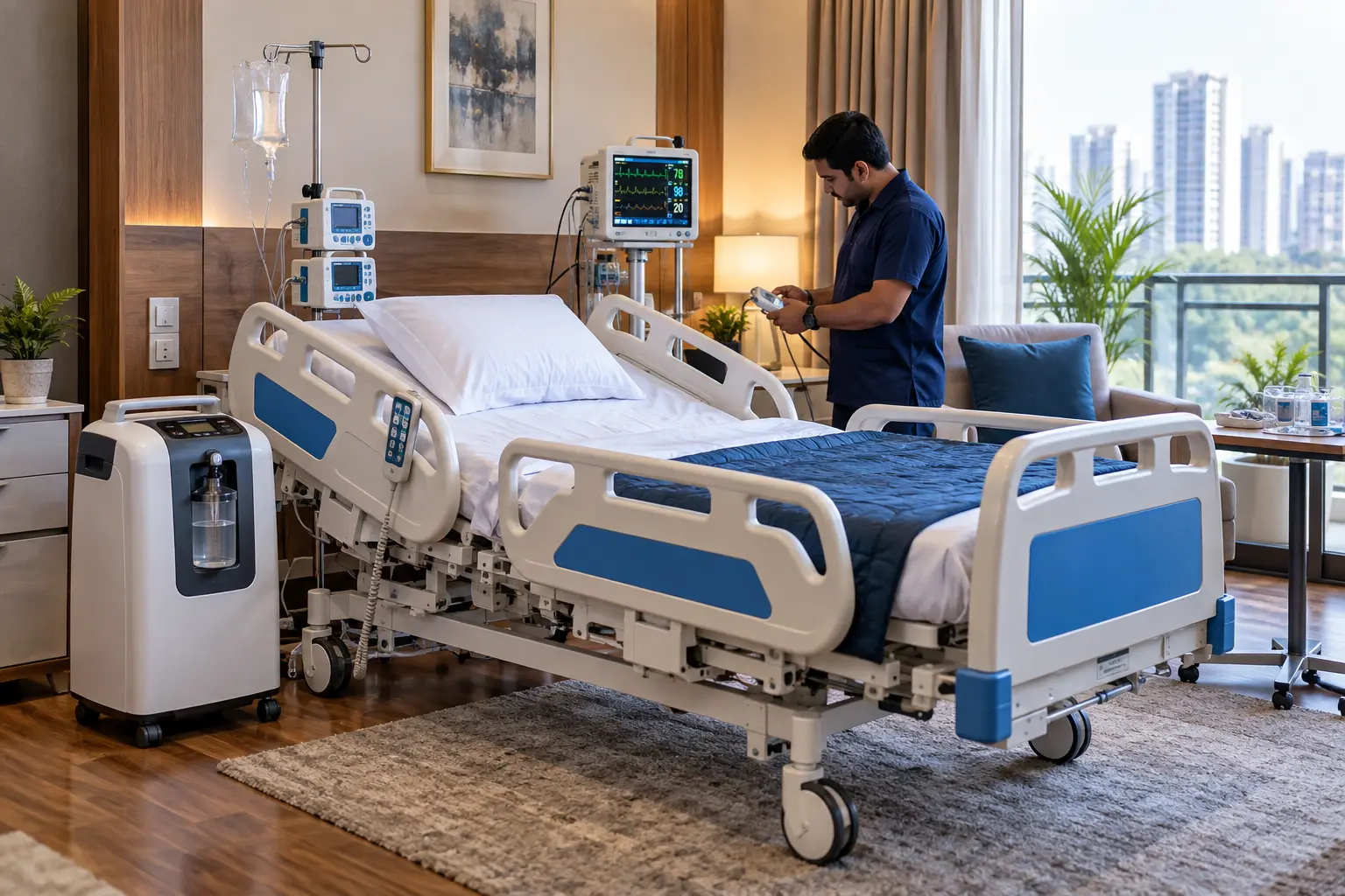 ICU Beds Setup at Home
